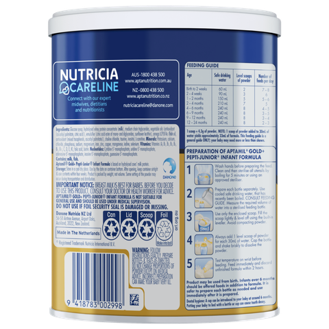 Sữa Aptamil Pepti Junior Gold+ Úc 450g - Giải Pháp Tối Ưu Cho Trẻ Dị Ứng Đạm Sữa Bò