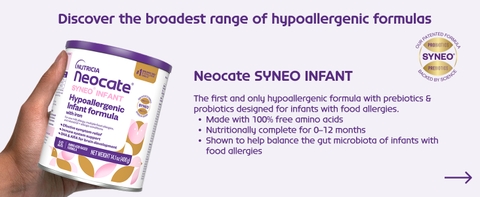 Neocate Syneo Infant Axit Amin Tự Do Có Prebiotic Probiotic Hỗ Trợ Tăng Cân Tiêu Hóa Miễn Dịch Chính Hãng Mỹ