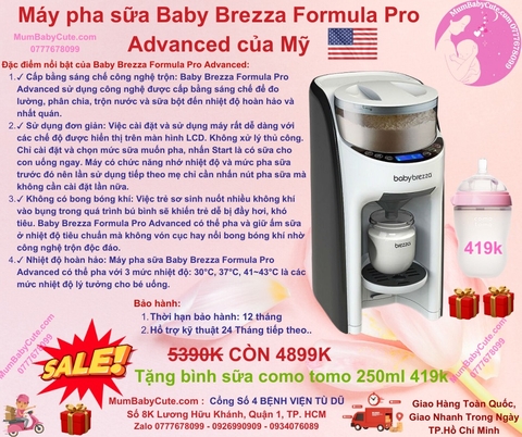 MÁY PHA SỮA BABY BREZZA FORMULA PRO ADVANCED CỦA MỸ