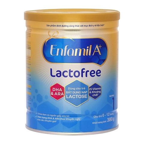 Sữa Bột Enfamil A+ Lactofree 380g Cho Bé 0-12 Tháng Dành Cho Trẻ Không Dung Nạp Đường Lactose 2026 – Enfamil A+ Lactofree Không Lactose Hỗ Trợ Tiêu Hóa Tăng Cân Khỏe Mạnh Cho Bé Dị Ứng Lactose Chính Hãng Mỹ Giá Rẻ