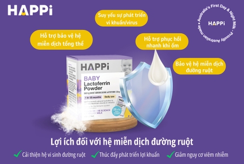 Happi Baby Lactoferrin Powder 28g – Bột Dinh Dưỡng Tăng Miễn Dịch Cho Trẻ Sơ Sinh