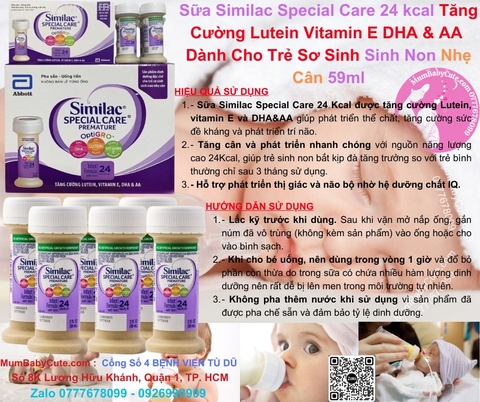 Sữa Nước Similac Special Care 24kcal Chính Hãng 2025: Review Chi Tiết, Giá Bán, Thành Phần, Lợi Ích, Cách Pha Dinh Dưỡng Đặc Biệt Cho Trẻ Sinh Non, Nhẹ Cân
