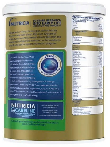 Sữa Aptamil AllerPro Syneo Số 2 900g – Giải Pháp Tốt Nhất Cho Bé Dị Ứng Đạm Sữa Bò 6-12 Tháng