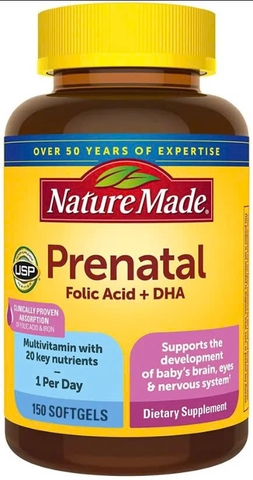 Prenatal Folic Acid DHA Bổ Sung Dinh Dưỡng Cho Bà Bầu 2026 – Prenatal Folic Acid DHA Cung Cấp Vitamin Khoáng Chất DHA Cần Thiết Thai Kỳ Mẹ Khỏe Bé Phát Triển Toàn Diện An Toàn Không GMO Không Gluten Chính Hãng Giá Rẻ Cho Phụ Nữ Mang Thai