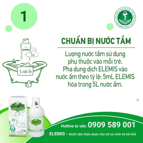 Tắm bé Thảo dược Elemis cho bé sơ sinh