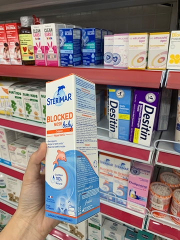 Xịt Mũi Cá Heo Cam Sterimar Blocked Nose Baby 100ml Cho Trẻ Từ 3 Tháng Đến 3 Tuổi 2026 – Xịt Mũi Muối Biển Ưu Trương Sterimar Blocked Nose Baby Điều Trị Tắc Mũi Ngạt Mũi Sổ Mũi Làm Sạch Dịch Nhầy Hỗ Trợ Thở Dễ Dàng An Toàn 100% Tự Nhiên Chính Hãng Pháp Giá Rẻ