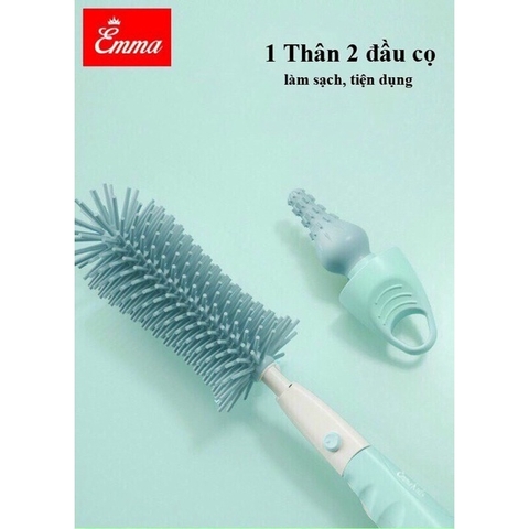 CỌ SILICONE RỬA BÌNH SỮA Emma - BỘ 4 CHI TIẾT