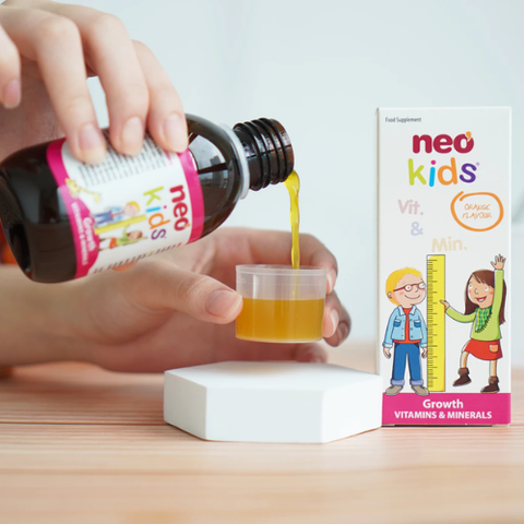 Siro ăn ngon Neo Kids Growth - 19 Vitamin, khoáng chất giúp bé yêu đủ chất cao lớn mỗi ngày 150ml