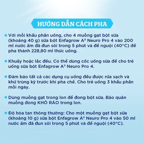 Sữa bột Enfagrow A2 Neuropro 4 dành cho trẻ 3-6 tuổi - 1.7 kg