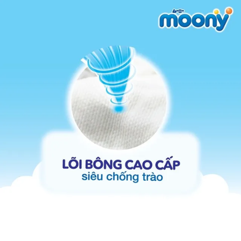 Bỉm Tã dán Moony cho bé sơ sinh size S  (dưới 5kg, 90 miếng)