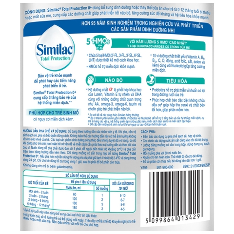Sữa bột Similac Total Protection 0+ 380g cho trẻ sinh mổ có nguy cơ miễn dịch kém (0 - 12 tháng)