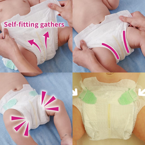 Bỉm Tã dán Moony cho bé sơ sinh size S  (dưới 5kg, 90 miếng)