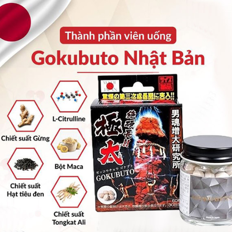 Viên uống cải thiện tăng cường sinh lí Gokubuto Nhật Bản 60 viên
