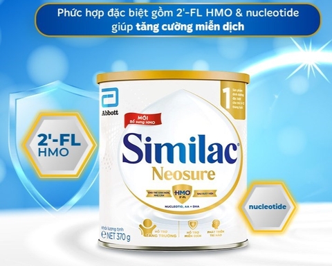 Sữa Bột Similac Neosure 370g Giải pháp dinh dưỡng tối ưu cho trẻ sinh non, nhẹ cân (0 - 12 tháng)