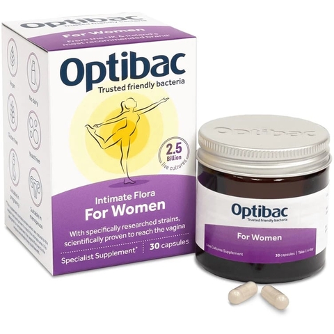 Optibac Tím 30 Viên (Optibac For Women) Men Vi Sinh Chuyên Biệt Cho Phụ Nữ 2025 – Optibac Tím 30 Viên Bổ Sung Lợi Khuẩn Cân Bằng Hệ Vi Sinh Vùng Kín Phòng Trị Viêm Nhiễm Nấm Ngứa Khí Hư Viêm Tiết Niệu An Toàn Không GMO Chính Hãng Anh Giá Rẻ