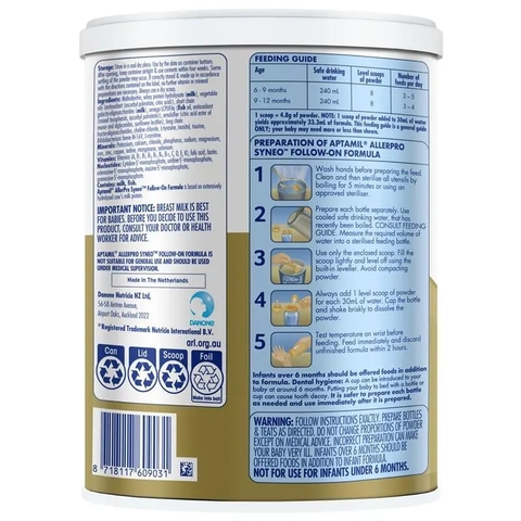 Sữa Aptamil AllerPro Syneo Số 2 900g – Giải Pháp Tốt Nhất Cho Bé Dị Ứng Đạm Sữa Bò 6-12 Tháng