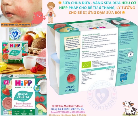🌟 SỮA CHUA DỪA - VÁNG SỮA DỪA HỮU CƠ HIPP PHÁP CHO BÉ TỪ 6 THÁNG, LÝ TƯỞNG CHO BÉ DỊ ỨNG ĐẠM SỮA BÒ! 🌟