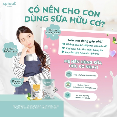 Sữa Sprout Organic Plant Based Toddler Drink 700g Cho Bé Từ 12 Tháng Trở Lên Dị Ứng Đạm Sữa Bò
