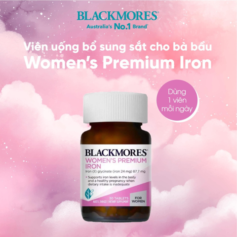 Viên Sắt Cho Bà Bầu Blackmores Women’s Premium 30 Viên - Úc