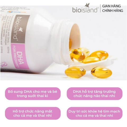 Vitamin BioIsland DHA Cho Mẹ Bầu Hộp 60 Viên (Úc)