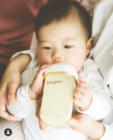Bình sữa Hegen PPSU 240ml núm ti size M từ 3 – 6 tháng, White