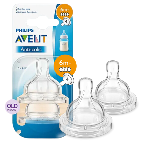 Set 2 núm ti Philips Avent chống đầy hơi SCF 634.27 cho bé từ 6 tháng