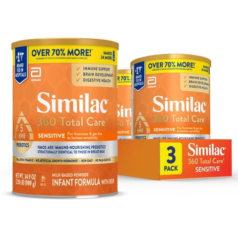 Sữa Công Thức Similac 360 Total Care Sensitive - Dịu Nhẹ Cho Bé Nhạy Cảm Lactose