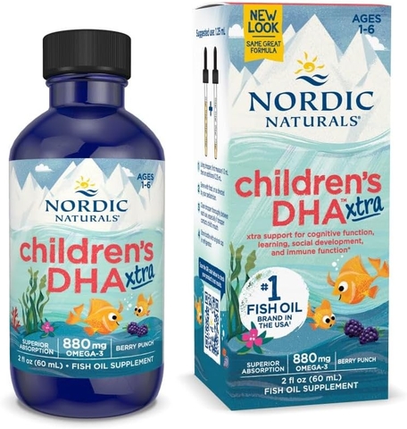Siro Bổ Sung Omega 3 DHA Xtra Nordic Naturals Tinh Khiết 880mg Cho Bé 1-6 Tuổi 60ml Của Mỹ Chính Hãng : Review Chi Tiết, Giá Bán, Thành Phần, Lợi Ích, Cách Dùng Cho Bé Phát Triển Trí Não Thị Lực