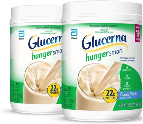 Bột Glucerna Hunger Smart Diabetes Care Hương Vani Cổ Điển 22.3 Oz (630g) 2026 – Thức Ăn Nhẹ Thay Thế Cho Người Tiểu Đường Hỗ Trợ Kiểm Soát Đường Huyết 22g Protein 130 Calo Chính Hãng Abbott Mỹ