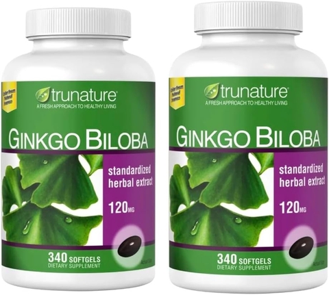 TruNature Ginkgo Biloba 120mg 340 Viên Bổ Não Hỗ Trợ Sức Khỏe Não Bộ 2026 – TruNature Ginkgo Biloba 120mg Bổ Sung Chiết Xuất Lá Bạch Quả Tăng Cường Trí Nhớ Tập Trung Tuần Hoàn Máu Não Giảm Mệt Mỏi An Toàn Không GMO Không Gluten Chính Hãng Mỹ Giá Rẻ Costco