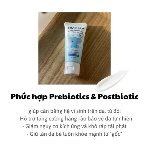 TinyDerm – Kem Phục Hồi Da Bé Dị Ứng Đạm Sữa Bò Nặng | Prebiotics + Postbiotics Nhật Bản Giúp Da Khỏe Từ Gốc 