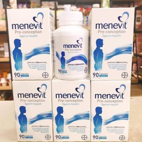 Menevit Điều Trị Vô Sinh, Tinh Trùng Yếu Cho Nam Giới 90 viên