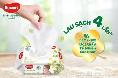 Khăn ướt huggies không mùi 64 tờ