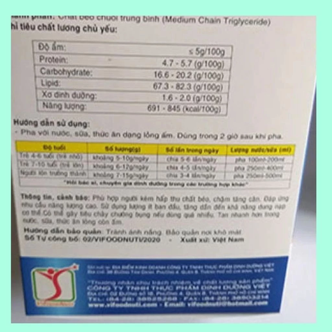 Bột Pha Calories-MCT 5g Bổ Sung Năng Lượng (Hộp 40 Gói): Giải Pháp Tăng Cân Vượt Trội Cho Trẻ