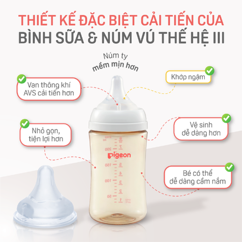 Set 2 Núm Ti Silicon Siêu Mềm Plus WN3 Pigeon (3 Tháng+)