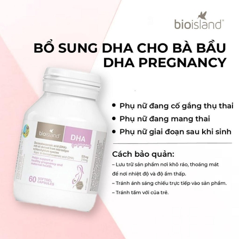 Vitamin BioIsland DHA Cho Mẹ Bầu Hộp 60 Viên (Úc)