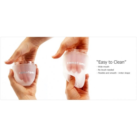 Bình sữa silicone Comotomo 250ml màu hồng cho bé từ 3M+