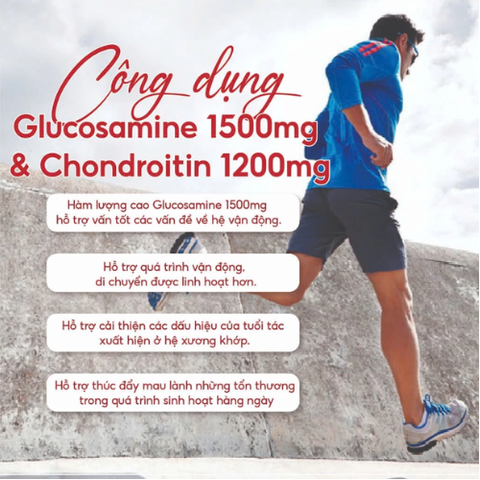 Bổ khớp Glucosamine giúp xương chắc khỏe Glucosamine & Chondroitin 280 viên Kirkland Signature đẩy lùi bệnh viêm khớp, thoái hóa