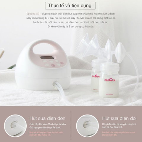 Máy Hút Sữa Điện Đôi Spectra S2 Plus Chính Hãng (Bảo Hành 24 tháng)