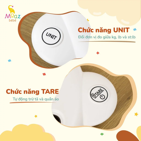Cân điện tử kèm đo chiều cao cho bé Moaz BéBé MB - 084
