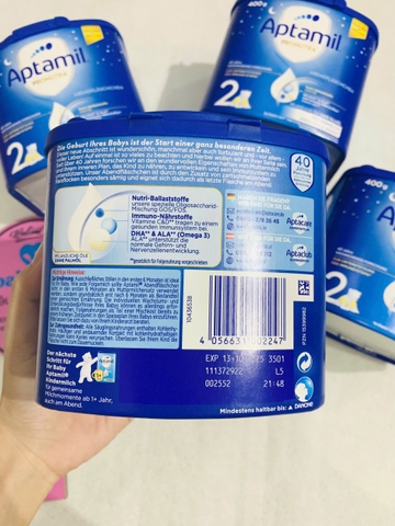 Sữa Bột Aptamil Pronutra Uống Đêm Hộp 400gr Nội Địa Đức Cho Bé Trên 6 Tháng
