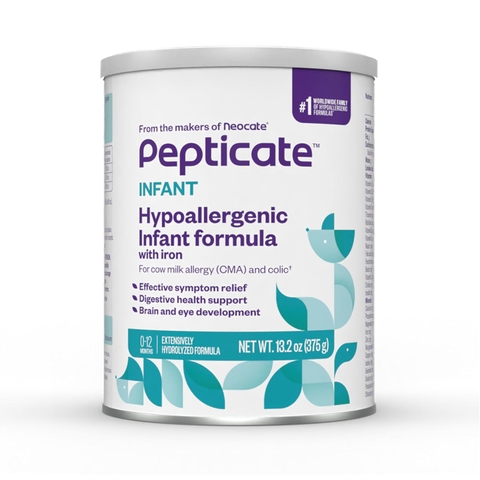 Sữa Công Thức Pepticate Dành Cho Trẻ Sơ Sinh 2026 – Pepticate Hypoallergenic Không Đạm Sữa Bò Không Lactose An Toàn Tăng Cân Hỗ Trợ Tiêu Hóa Miễn Dịch Với DHA ARA Sắt Prebiotics Chính Hãng Mỹ Giá Rẻ Cho Bé Dị Ứng Đạm Sữa Bò