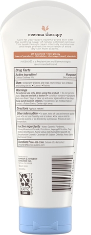 Kem Dưỡng Ẩm Aveeno Baby Eczema Therapy 206g Bột Yến Mạch Keo Tự Nhiên & Vitamin B5 2026 – Kem Dưỡng Da Aveeno Baby Eczema Therapy Cho Bé Bị Khô Ngứa Kích Ứng Do Chàm Không Chứa Paraben Steroid Fragrance-Free Phthalate-Free An Toàn Cho Trẻ Sơ Sinh Chính Hãng Mỹ Giá Rẻ