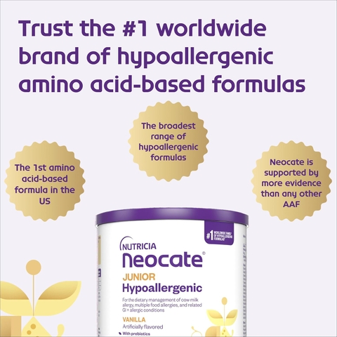 Sữa Công Thức Nutricia Neocate Junior Không Gây Dị Ứng Không Chứa Sữa Bò Công Thức Dựa Trên Axit Amin Dành Cho Trẻ Từ 1 Tuổi Trở Lên 2026 – Neocate Junior Hương Vani Lon 14.1 Oz (400g) Hỗ Trợ Tăng Cân Tiêu Hóa Miễn Dịch Cho Trẻ Mới Biết Đi Trẻ Em Thanh Thiếu Niên Dị Ứng Đạm Sữa Bò Chính Hãng Mỹ Giá Rẻ