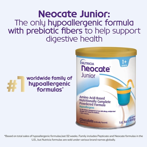 Neocate Junior Chocolate – Công Thức Không Gây Dị Ứng, Hỗ Trợ Tiêu Hóa Cho Trẻ