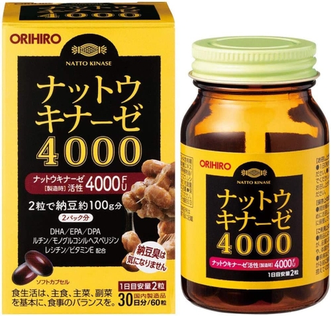 Viên Uống Hỗ Trợ Phòng Đột Quỵ Orihiro Nattokinase 4000FU