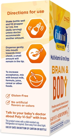 Thuốc Nhỏ Giọt Vitamin Tổng Hợp Enfamil® Poly-Vi-Sol® Có Chứa Sắt (Chai 50 mL): Hướng Dẫn Chi Tiết Cho Cha Mẹ
