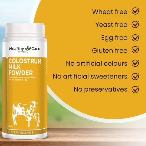Sữa Bò Non Healthy Care Colostrum Milk Powder 300g - Tăng Đề Kháng, Phát Triển Toàn Diện Cho Bé
