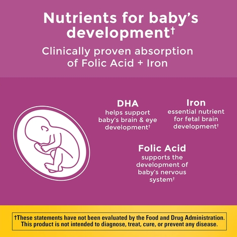 Prenatal Folic Acid DHA Bổ Sung Dinh Dưỡng Cho Bà Bầu 2026 – Prenatal Folic Acid DHA Cung Cấp Vitamin Khoáng Chất DHA Cần Thiết Thai Kỳ Mẹ Khỏe Bé Phát Triển Toàn Diện An Toàn Không GMO Không Gluten Chính Hãng Giá Rẻ Cho Phụ Nữ Mang Thai