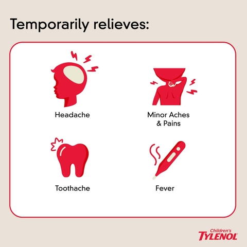 Siro Giảm Đau Hạ Sốt Tylenol Cho Trẻ 2-11 Tuổi Children’s Tylenol Pain Fever 120ml Vị Cherry 2025 – Acetaminophen Hương Anh Đào Chính Hãng Mỹ Giá Rẻ, An Toàn Không Aspirin Ibuprofen Cho Bé Mọc Răng Đau Nhức Sốt Cao
